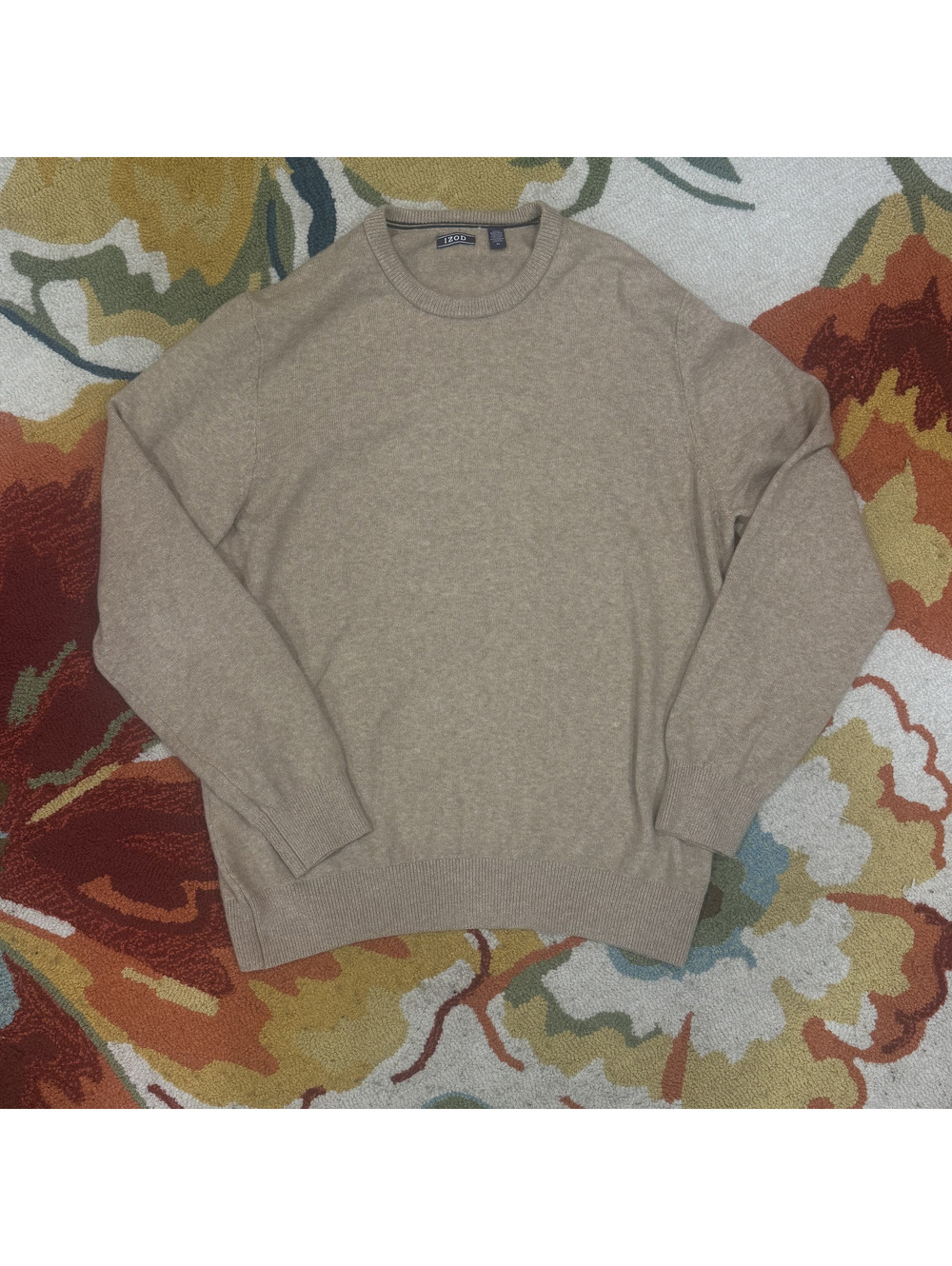 IZOD Beige Crewneck Sweater Size XL